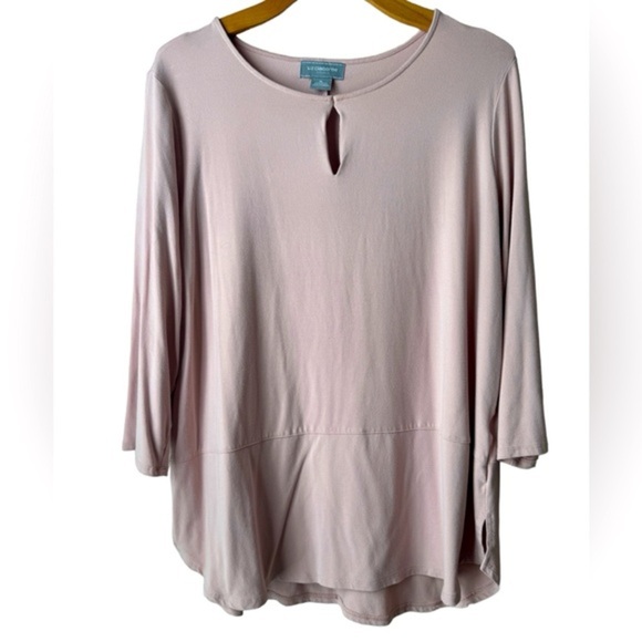 Liz Claiborne Women’s Cotton Spandex Pink Top Size XL - Picture 1 of 4